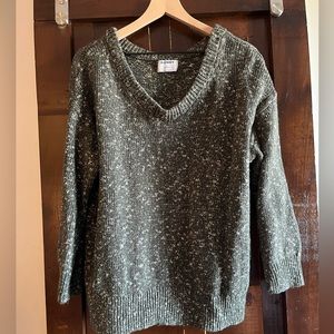 Women’s Sz. L Olive Green Long Length Sweater